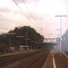 Ein weiteres Bild der S-Bahn Station Frankfurter Berg mit Farbnegativfilm.