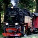 Eine der Loks der Brockenbahn im Harz